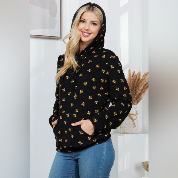 Bees 🐝 Pullover Long Sleeve Sweater Sweatshirt Hoodie - Picture 5 of 7